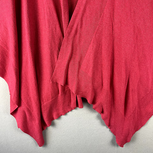 J Jill Cape Wrap Shawl Womens One Size Pink Cotton Blend Knit Colorful Casual - Picture 3 of 12
